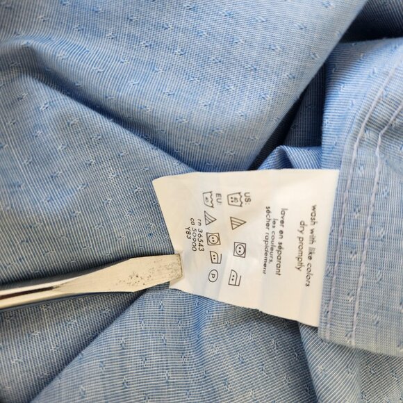 Calvin Klein Slim Fit Dress Shirt Men’s Medium Light Blue Button Up - Picture 9 of 9